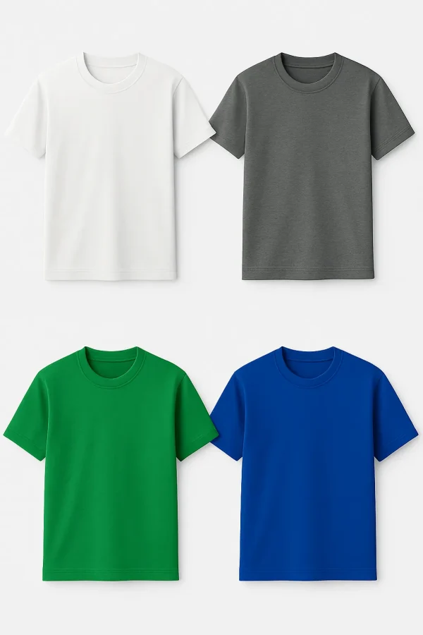 Tricou  Clasic Round Neck Negru - imagine 3