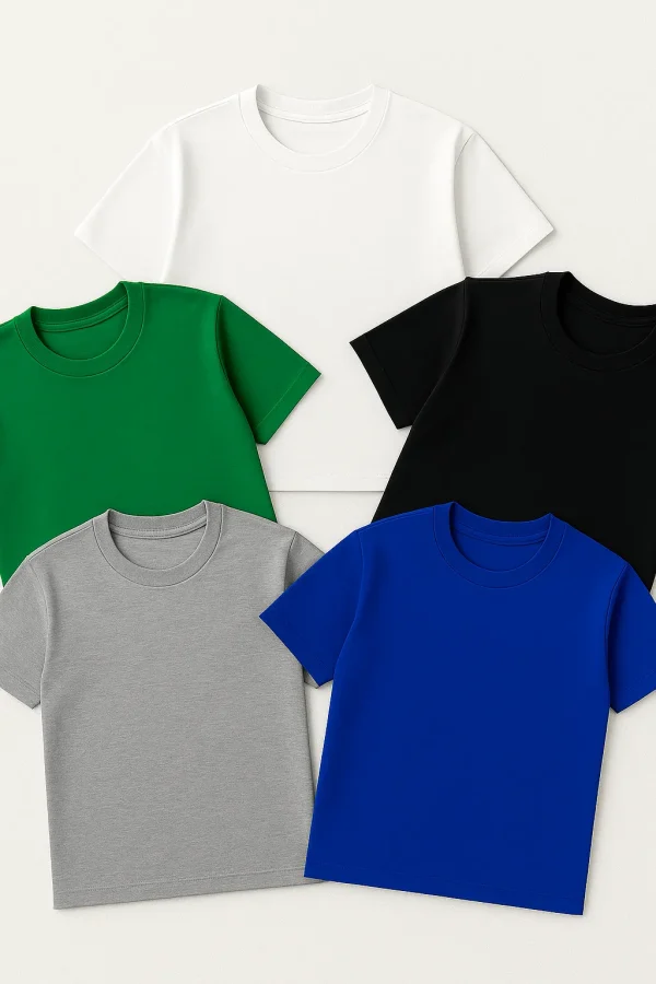 Tricou  Clasic Round Neck Negru - imagine 4